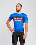 BONAVELO Rövid ujjú kerékpáros mez - GARMIN SHARP - kék/fekete