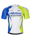 BONAVELO Rövid ujjú kerékpáros mez - LIQUIGAS CANNONDALE - kék/zöld/fehér