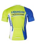 BONAVELO Rövid ujjú kerékpáros mez - LIQUIGAS CANNONDALE - kék/zöld/fehér