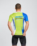 BONAVELO Rövid ujjú kerékpáros mez - LIQUIGAS CANNONDALE - kék/zöld/fehér