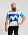 BONAVELO Rövid ujjú kerékpáros mez - MOVISTAR 2025 - fehér/kék