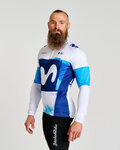 BONAVELO Hosszú ujjú kerékpáros mez - MOVISTAR 2025 WINTER  - fehér/kék