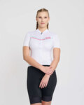 RIVANELLE Rövid ujjú kerékpáros mez - LEVEL UP - fehér