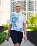 RIVANELLE Rövid ujjú kerékpáros mez - FLOWERY LADY - fehér/zöld