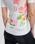 RIVANELLE Rövid ujjú kerékpáros mez - FLOWERY LADY - fehér/rózsaszín/zöld