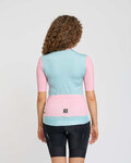 RIVANELLE Rövid ujjú kerékpáros mez - TECHNICAL  - rózsaszín/zöld