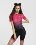 RIVANELLE Kerékpáros overall - TEMPO - rózsaszín/fekete