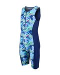 ZONE3 Kerékpáros overall - KID'S DIGITAL PRINT TRISUIT  - kék