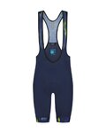 SHIMANO Rövid kerékpáros nadrág kantárral - COLORE - kék