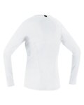 GORE Hosszú ujjú kerékpáros póló - BASE LAYER - fehér