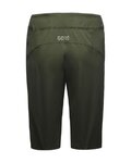 GORE Rövid kerékpáros nadrág kantár nélkül - PASSION - zöld