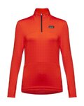GORE Hosszú ujjú kerékpáros póló - EVERYDAY THERMO 1/4-ZIP WMN - narancssárga