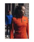 GORE Hosszú ujjú kerékpáros póló - EVERYDAY THERMO 1/4-ZIP WMN - narancssárga