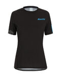 SANTINI Rövid ujjú kerékpáros mez - SASSO LADY - fekete