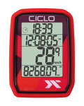 CICLOSPORT tachométer - PROTOS 105 - piros