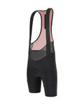 SANTINI Rövid kerékpáros nadrág kantárral - SLEEK RAGGIO - fekete