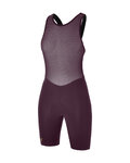 SANTINI Rövid kerékpáros nadrág kantárral - UNICO - bordó
