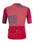 SANTINI Rövid ujjú kerékpáros mez - DELTA OPTIC - piros/fekete