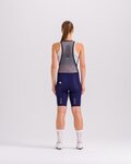 SANTINI Rövid kerékpáros nadrág kantárral - PLUSH - kék