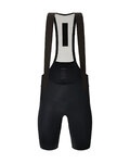 SANTINI Rövid kerékpáros nadrág kantárral - PLUSH - fekete