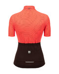 SANTINI Rövid ujjú kerékpáros mez - COLORE RIGA - narancssárga/fekete