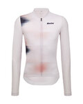 SANTINI Hosszú ujjú kerékpáros mez nyári - OMBRA ECO SLEEK  - fehér