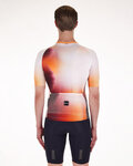 SANTINI Rövid ujjú kerékpáros mez - OMBRA - fehér/narancssárga