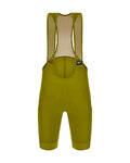 SANTINI Rövid kerékpáros nadrág kantárral - RTR - zöld