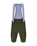 SANTINI Rövid kerékpáros nadrág kantárral - CARGO - zöld