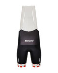 SANTINI Rövid kerékpáros nadrág kantárral - TDF BEST CLIMBER - fekete