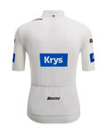 SANTINI Rövid ujjú kerékpáros mez - TDF FAN BEST YOUNG RIDER - fehér