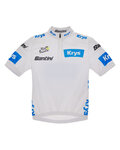 SANTINI Rövid ujjú kerékpáros mez - TDF BEST YOUNG RIDER - fehér