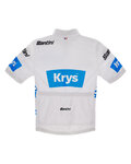 SANTINI Rövid ujjú kerékpáros mez - TDF BEST YOUNG RIDER - fehér