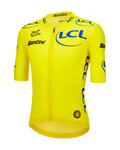 SANTINI Rövid ujjú kerékpáros mez - TDF OFFICIAL LEADER - sárga