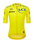SANTINI Rövid ujjú kerékpáros mez - TDF OFFICIAL LEADER - sárga