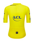 SANTINI Rövid ujjú kerékpáros mez - TDF OFFICIAL LEADER - sárga