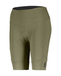 SCOTT Rövid kerékpáros nadrág kantár nélkül - ENDURANCE 10 +++ W - zöld
