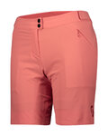SCOTT Rövid kerékpáros nadrág kantár nélkül - ENDURANCE LS/FIT W/PAD W - piros