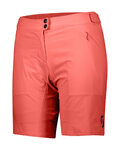 SCOTT Rövid kerékpáros nadrág kantár nélkül - ENDURANCE LS/FIT W/PAD - piros