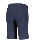 SCOTT Rövid kerékpáros nadrág kantár nélkül - TRAIL FLOW W/PAD - kék