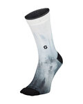 SCOTT Klasszikus kerékpáros zokni - TRAIL TREE CREW - fekete/fehér