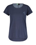 SCOTT Rövid ujjú kerékpáros póló - TRAIL FLOW DRI SS W - kék