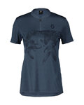 SCOTT Rövid ujjú kerékpáros mez - TRAIL FLOW ZIP SS W - kék