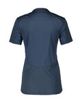 SCOTT Rövid ujjú kerékpáros mez - TRAIL FLOW ZIP SS W - kék