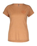 SCOTT Rövid ujjú kerékpáros póló - DEFINED MERINO TECH SS W - narancssárga