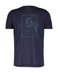 SCOTT Rövid ujjú kerékpáros póló - DEFINED DRI SS - kék