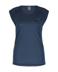 SCOTT Rövid ujjú kerékpáros póló - DEFINED MERINO W - kék