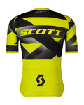 SCOTT Rövid ujjú kerékpáros mez - PREMIUM CLIMBER - sárga/fekete