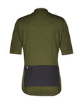 SCOTT Rövid ujjú kerékpáros mez - GRAVEL MERINO - zöld