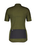 SCOTT Rövid ujjú kerékpáros mez - GRAVEL MERINO - zöld